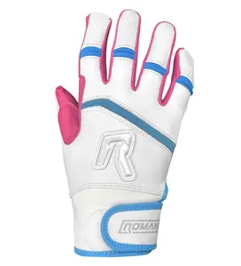 Roman Original Series White Pink Short Cuff Batting Gloves with Cold Grip & Cool Look for All Seasons