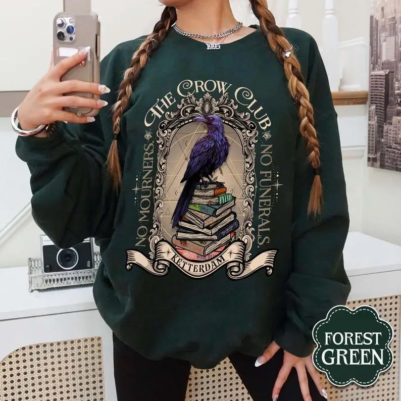 Ketterdam Crow Club Crewneck Sweatshirt Six Of Crows Sweatshirt Kaz Brekker Sweatshirt Crow Club Shirt Inej Ghafa Six Of Crows Merch Shirt