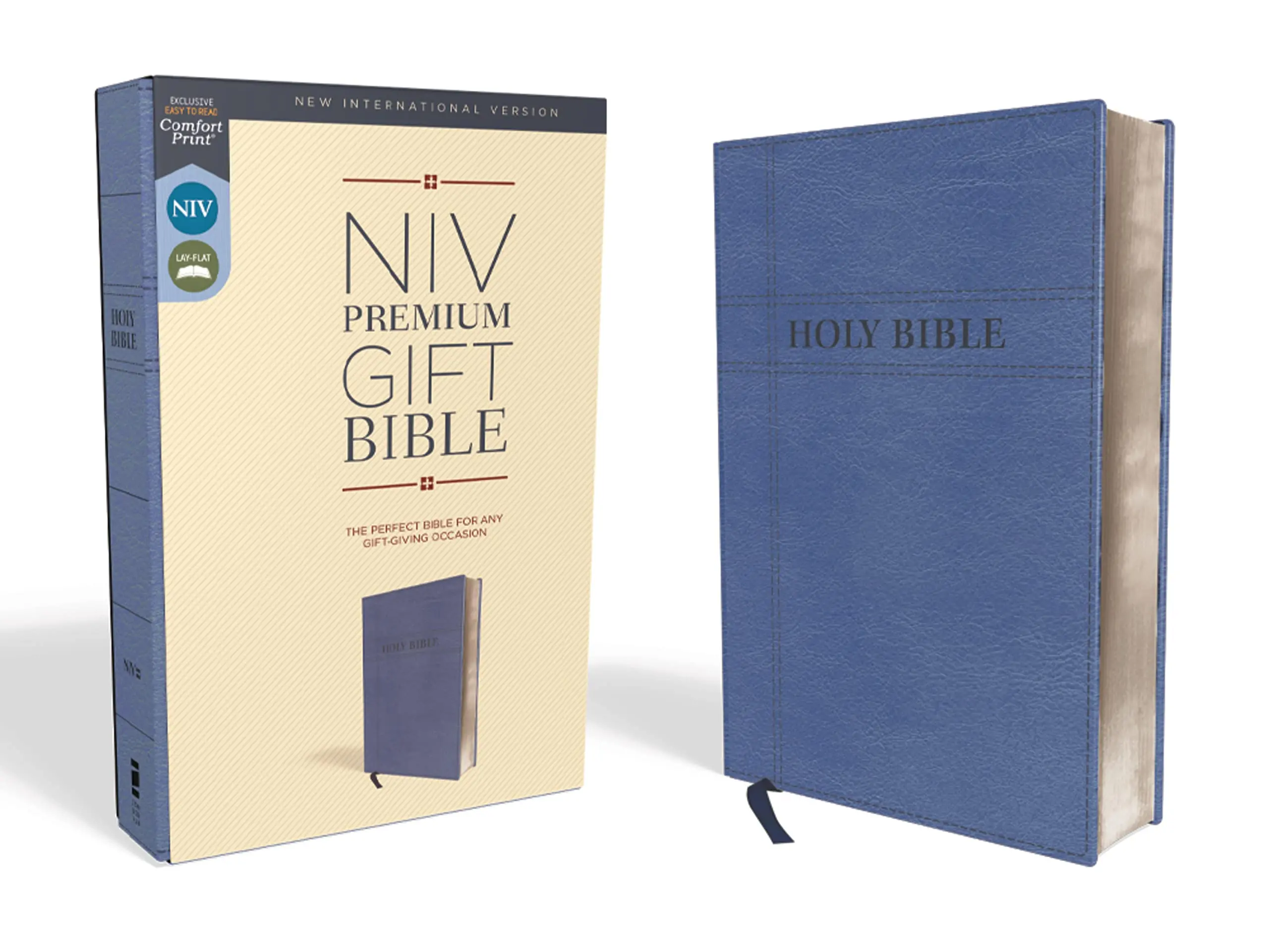 Niv, Premium Gift Bible, Leathersoft, Navy, Red Letter Edition, Comfort Print -- Zondervan - Bible