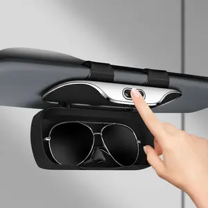 One-Button Car Sun Visor Eyeglasses Clip, Easy to Use, Perfect for Car Use, Durable and Fashionable Design, Ideal for Drivers, Car Accessories