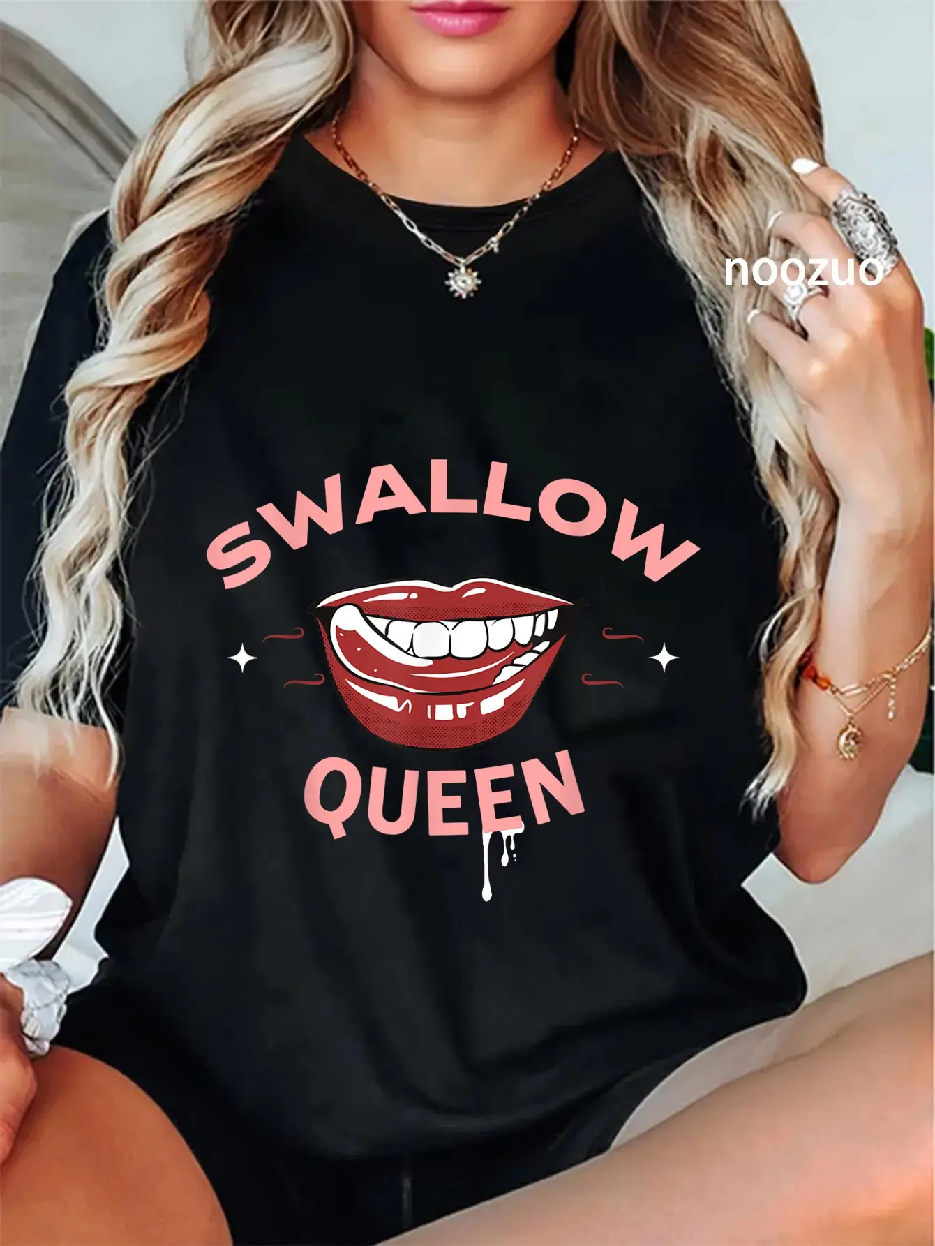 100% Cotton Unisex Swallow Queen Funny Joke Dirty Adult Humor T-Shirt