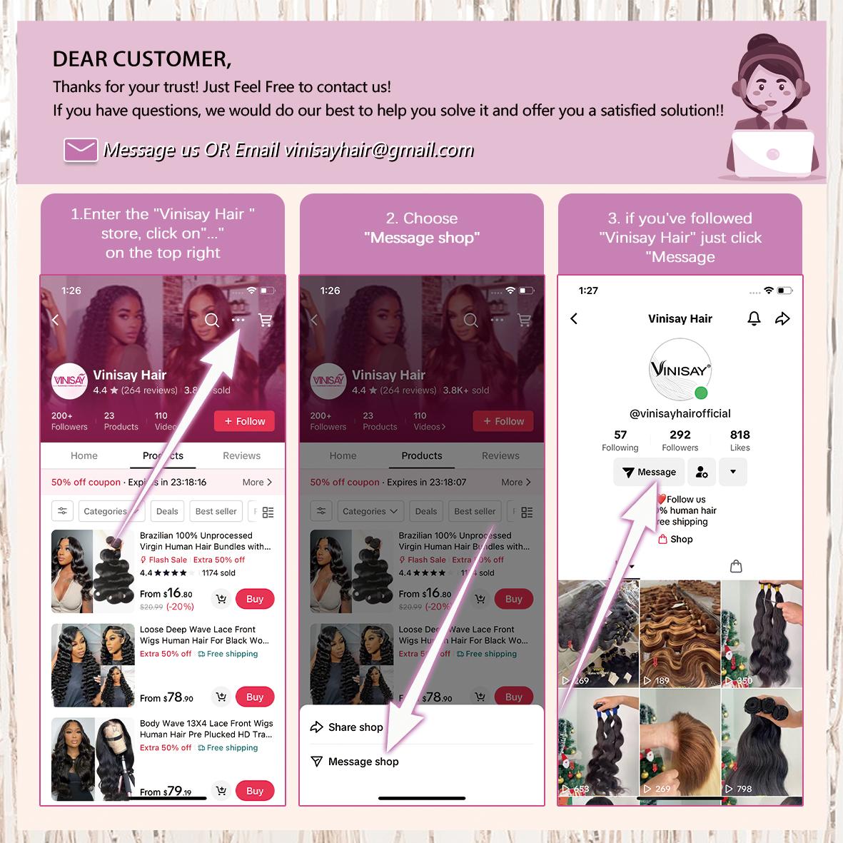 Vinisay Hair Bundles with 4x4/13x4 Closure, 12A Raw Indian Body Wave Real Human Hair, Natural Black Sew-in Weave Extensions, Bodywave Hair