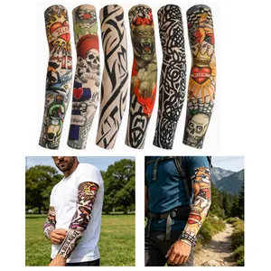 6PCS UV-Protective Cooling Tattoo Arm Sleeves for Outdoors Thermal Elastic Sports Wear Unisex One-Size-Fits-Most Breathable Mesh Comfortable