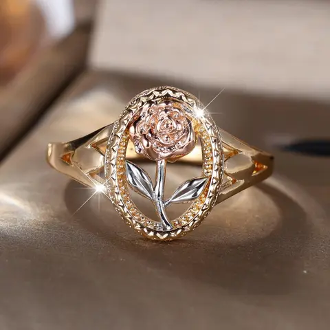 Rose Design Engraved Decorative Ring, Rose Flower Ring, Beautiful Rings, Floral Design Ring, Wedding Promise Rings, Proposal Ring, Fashion Accessories for Women & Girls, Trendy All-match & Exquisite Jewelry for Birthday Gift