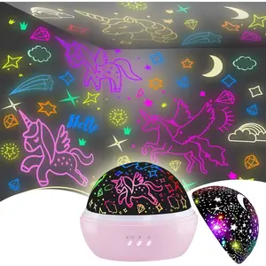 2 in 1 Star Projection Cute Unicorn Toys Popular Christmas Birthday Gifts for Toddler Girls Aged 3-10 Kids Toys