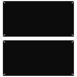 2 Pieces Large Banners Signs Polyester Oxford Cloth Sublimation Banner with Rope for Indoor Wall Outdoor Easy Hang Sign DIY Banner Sign for Business Office Supply (Black,2 x 4 Feet)