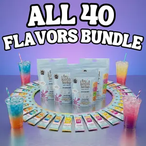 40-Pack Bundle, All 40 Flavors, 1 Packet Makes 32 oz of Loaded Tea, Zero Sugar, Zero Carbs, Zero Calories, Zero Artificial Colors & Flavors, B-Complex, Vitamins D3 & K2, Aloe, 200mg Natural Caffeine, Functional Energy Tea Packs