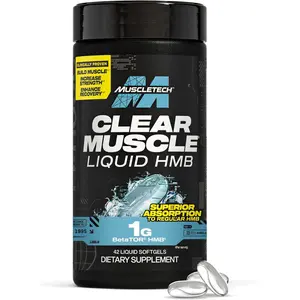 Muscletech HMB Supplements, Clear Muscle  - Highest Grade HMB for Lean Muscle & Recovery-HMB Free Acid Muscle Supplement-Help Decrease Muscle Breakdown - Packaging May Vary