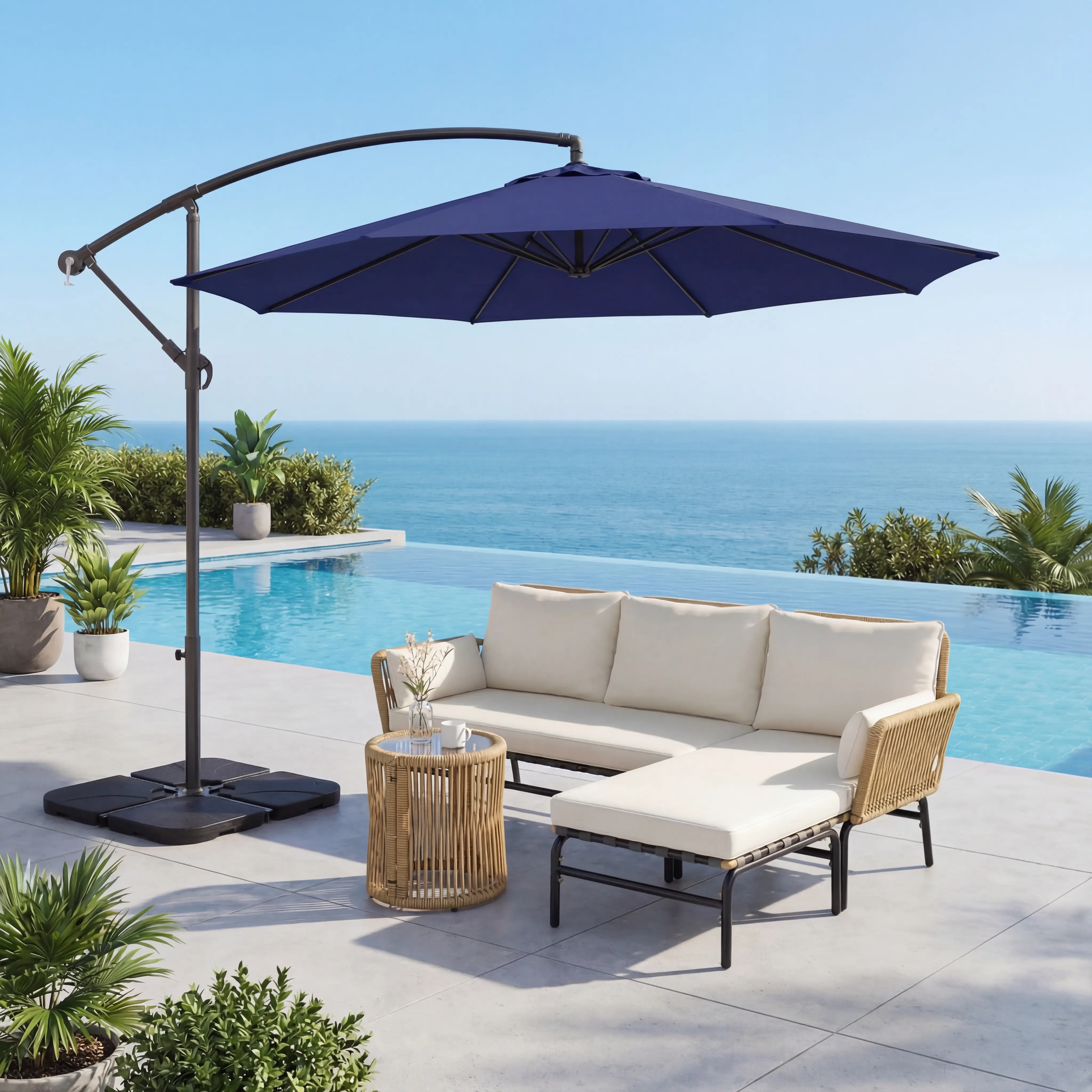 Costoffs 10ft Patio Offset Cantilever Umbrella with Cross Base, Heavy-Duty Sunshade Canopy, Outdoor Canopy Shelter Hanging Banana Parasol with Crank for Backyard, Garden,summervibes - TikTok Shop Costoffs 10ft Patio Offset Cantilever Umbrella with Cross Base, Heavy-Duty Sunshade Canopy, Outdoor Canopy Shelter Hanging Banana Parasol with Crank for Backyard, Garden,summervibes - TikTok Shop