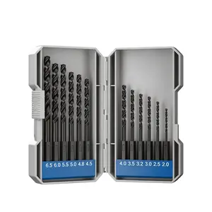 12 PCS 1/4" Hex Premium HSS Twist Drill Bit Set, 2-6.5mm Impact Drill Bits for Impact Driver Electric Drill, High Hardness Power Tool Accessories with Storage Case