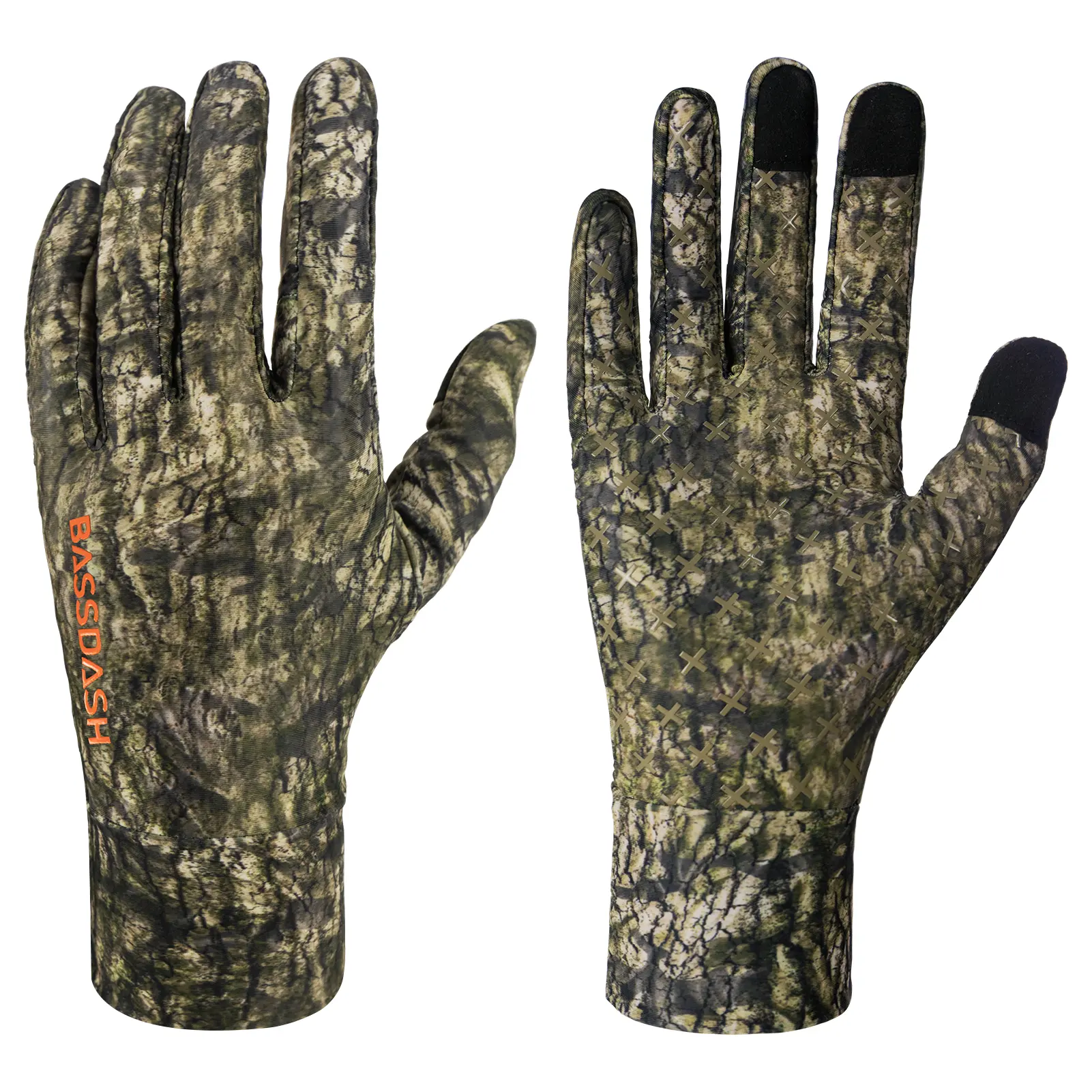 Men’s Camo Hunting Gloves UPF 50+ Lightweight Touchscreen Gloves for Warm Weather Fishing Hiking Outdoor Activities
