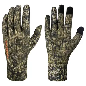 Men’s Camo Hunting Gloves UPF 50+ Lightweight Touchscreen Gloves for Warm Weather Fishing Hiking Outdoor Activities