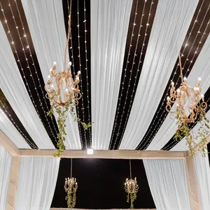 White Sheer Backdrop Drape – 5ftx32ft Wedding Arch & Ceiling Decor Panel, Wrinkle Free with Soft Shimmer