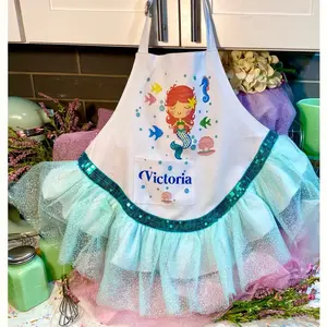 Personalized Mermaid Kids Tutu Apron
