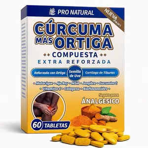 Cúrcuma Más Ortiga Extra Reforzada – Turmeric & Nettle Compound Formula with Grape Seed, MSM, Ginger & Vitamin C – 60 Tablets