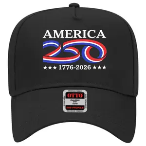 America 250 1776-2026 Commemorative Baseball Cap | Patriotic United States 250th Anniversary Graphic Hat | Premium OTTO Mid Profile Classic Fit Black Snapback