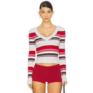 Frankies Bikinis Kit Cloud Knit Sweater in Ocean Ave