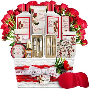 Red Rose Spa Basket - 35Pc Bath and Body Set Red Rose Spa Basket - 35Pc Bath and Body Set