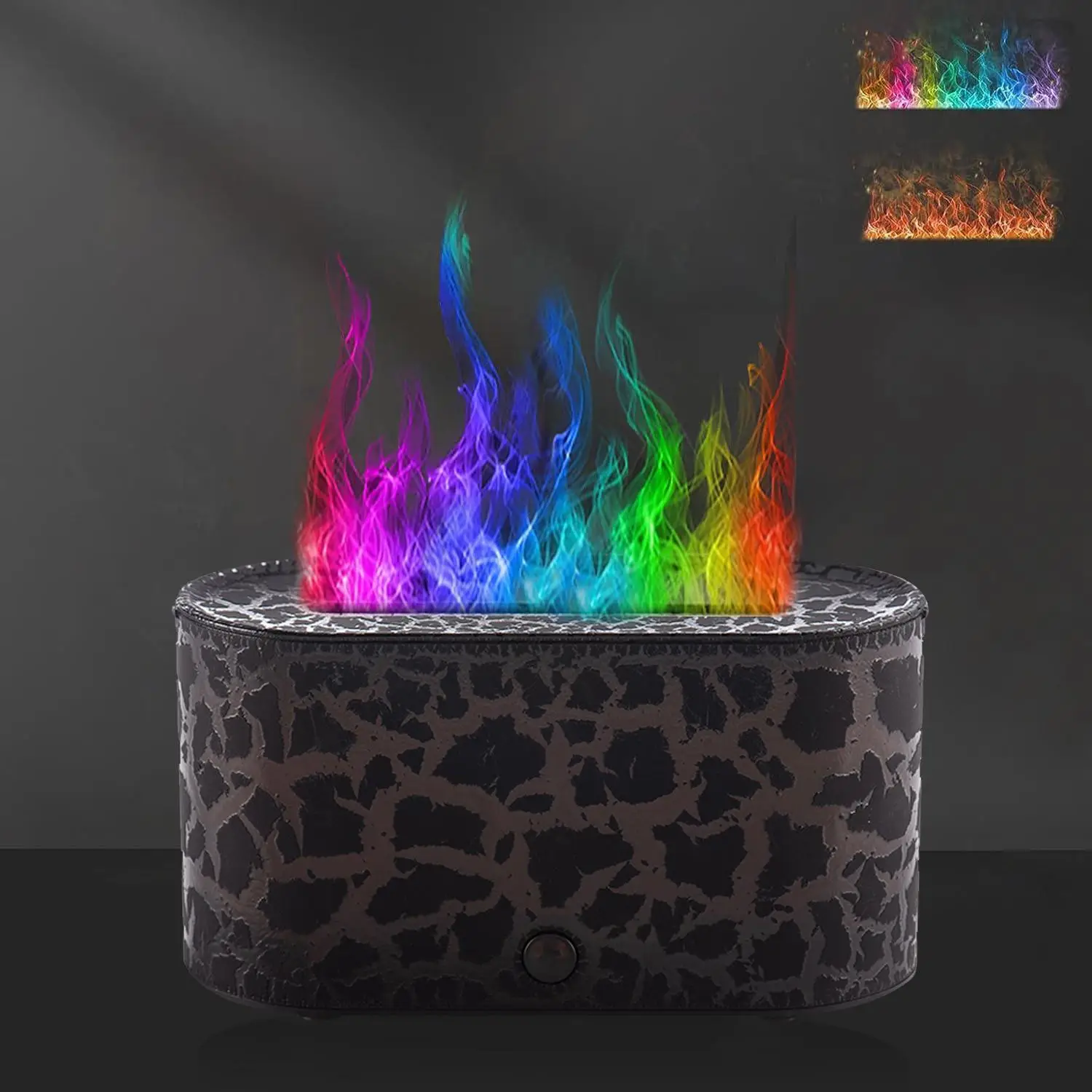 130ML Flame Design Essential Oil Diffuser, USB Powered Aromatherapy Diffuser with Auto Shut-Off Function, Cool Mist Humidifier with LED Light for Home