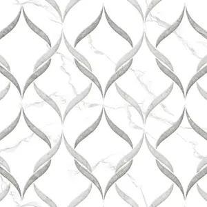 My Luxury Flooring MK GLOSSY Librato Satvario Decor Porcelain Tiles - 24 x 48 Inch Marble Decor Pattern - Glossy Finish Wall & Floor Use | 15.5 Sq-ft per box | Pallet of 10 Boxes (155 sq-ft)