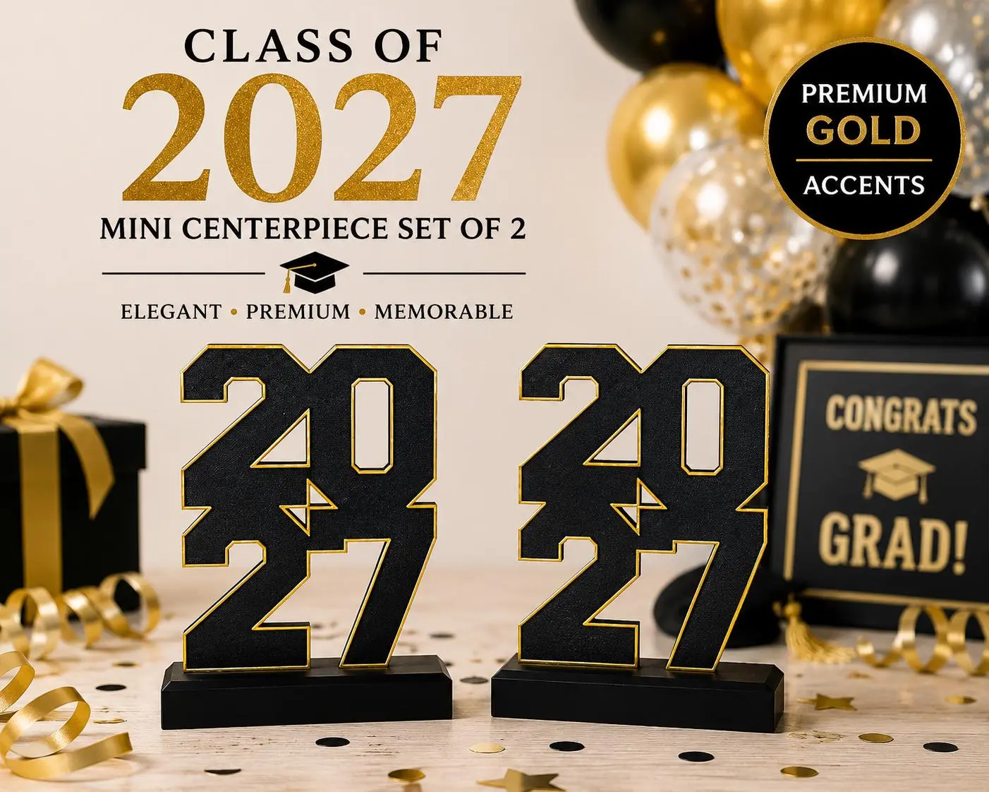 Class of 2027 Graduation Table Decorations