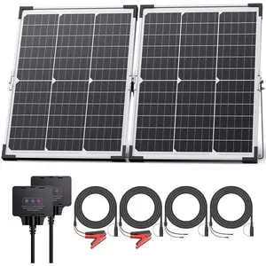 40W 12V Solar Trickle Charger, 2 count 20W 12V/24V Solar  Charger for   with  Controller,   Maintainer for RV  Boat Dump Trailer