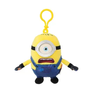 MINISO Official Licensed Minions Big Monster No.6 Plush Keyring, Soft Fluffy Stuffed Key Pendant, Cartoon Movie Character Bag Accessory, Collectible Toy Gift summerwins