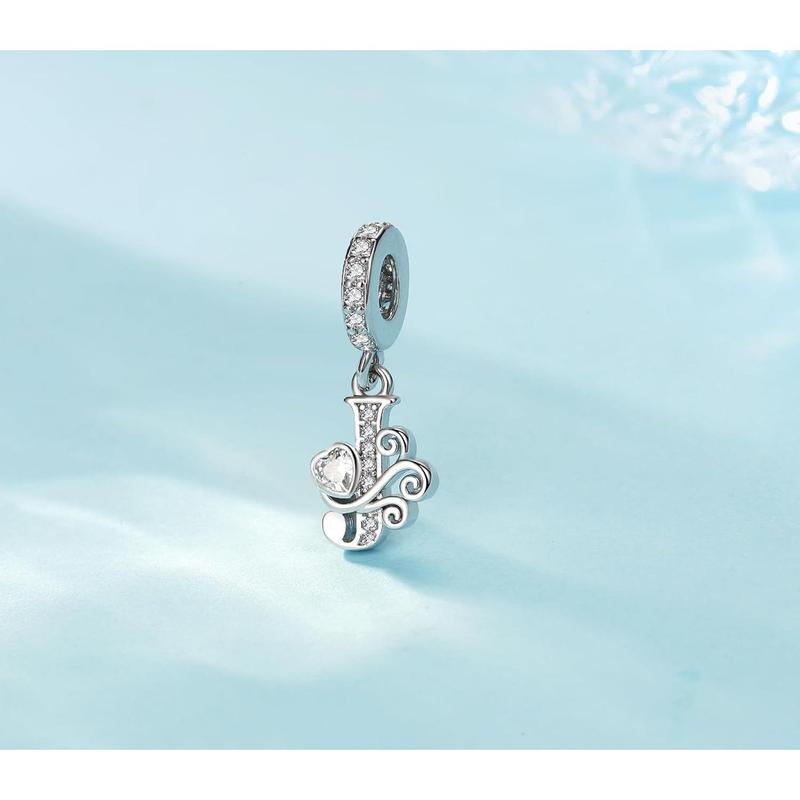Silver Letter Charm Fit for Pandora Charms Bracelet Alphabet Initial Dangle Charms Beads Jewelry Gifts for Women Silver Letter Charm Fit for Pandora Charms Bracelet Alphabet Initial Dangle Charms Beads Jewelry Gifts for Women