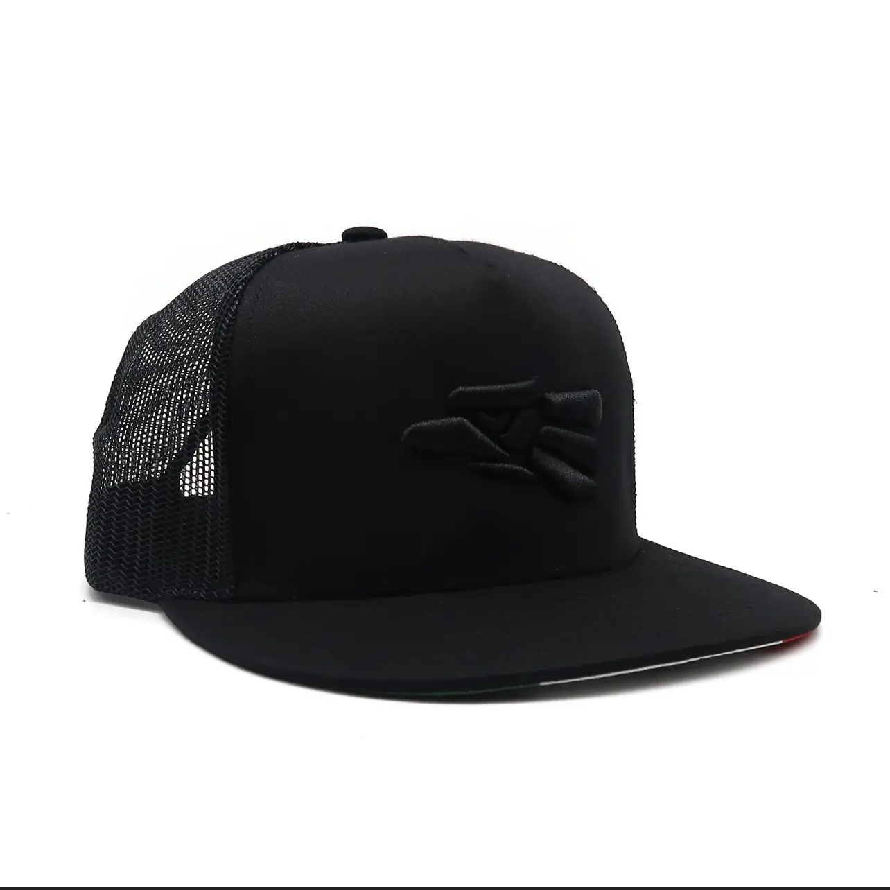 Mens Snapback Hat Mexican Flag Flat Brim