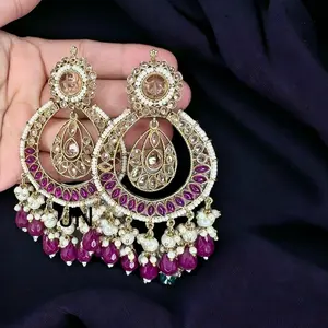Beautiful polki earrings