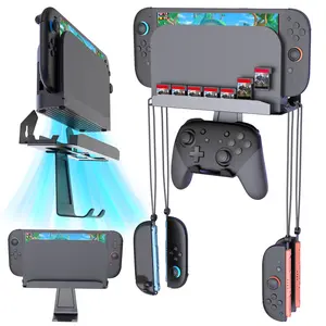 Universal Wall Mount Cooling Stand for Switch 2 Pro/switch Ns/switch Oled, Metal Hardware Bracket with Game Card Slot