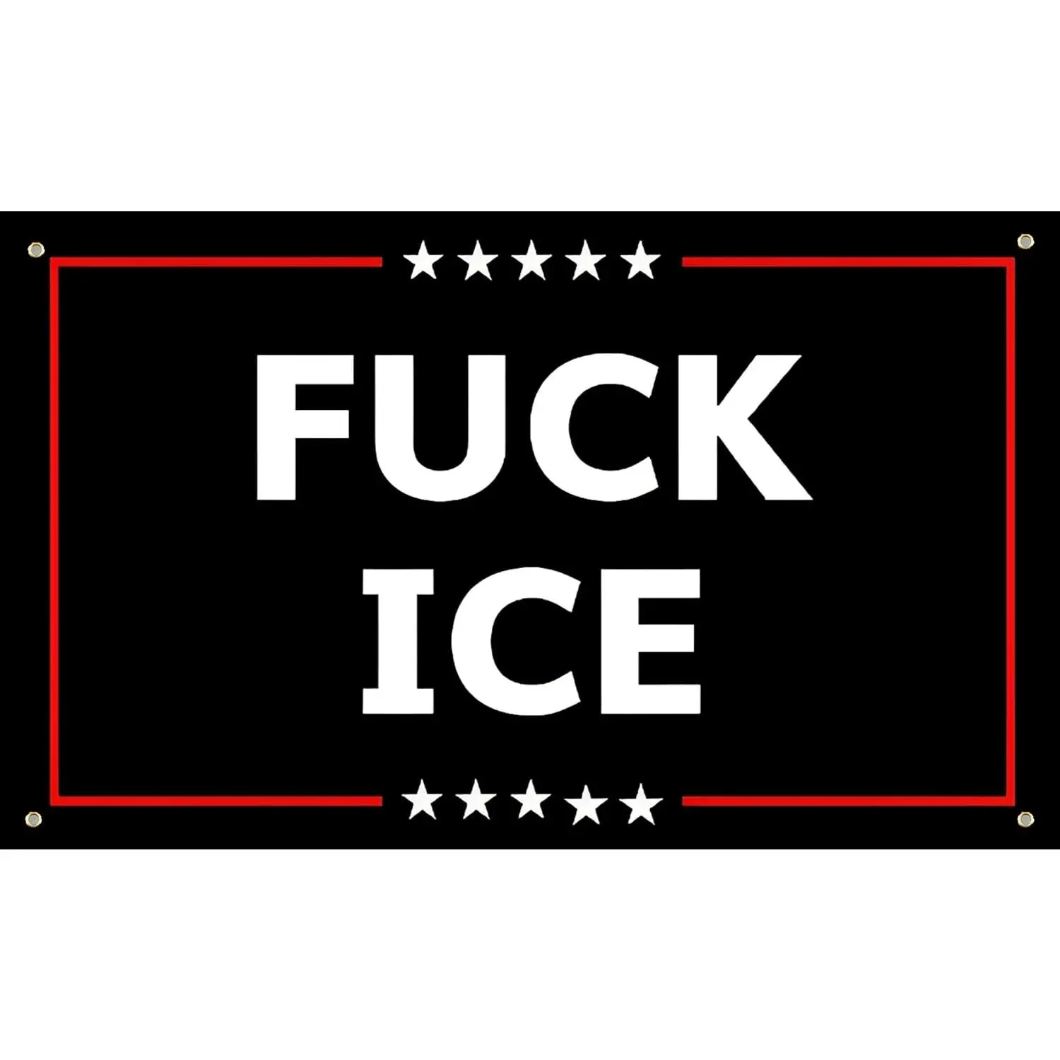 Anti-Trump Fuck ICE Protest Synthetic Digital Print Polyester Wall Hanging Tapestry, Political Black Home Decor Hanging, Tapestry Room Decor Gift, Single-Side Print
