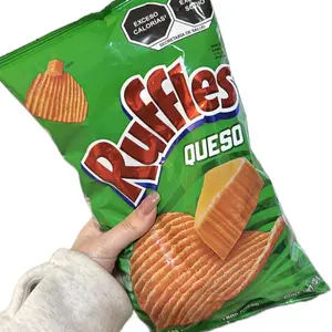 2-pack Ruffles Queso big bag size Mexican chips snack crispy crunchy cheese flavor 120g each bag