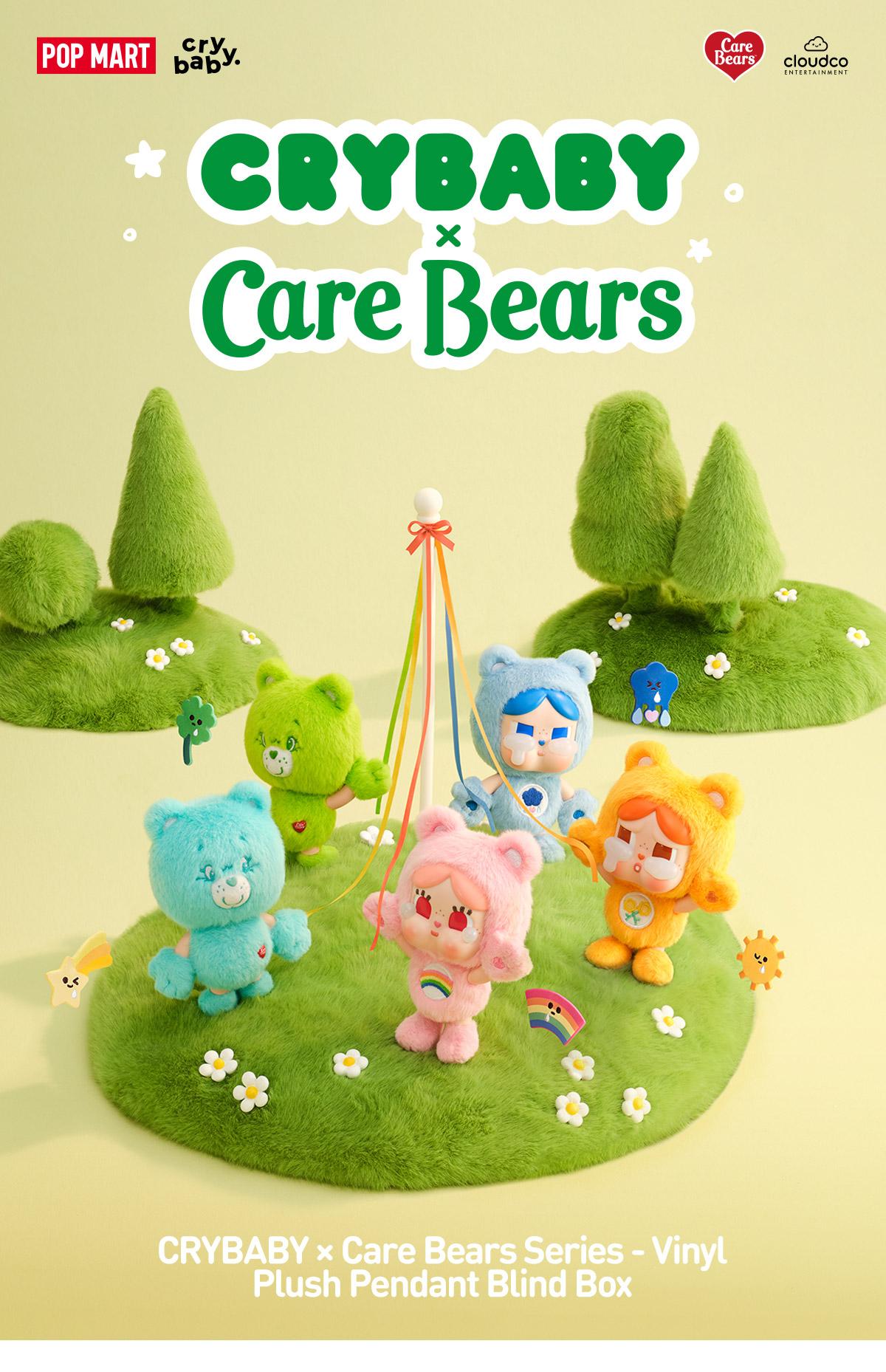 [POP NOW] CRYBABY × Care Bears Series-Vinyl Plush Pendant Blind Box Keychain Mystery Gift-Whole Set