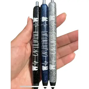 Personalized Dentist Heart Beat Resin Pen with Custom Message Name