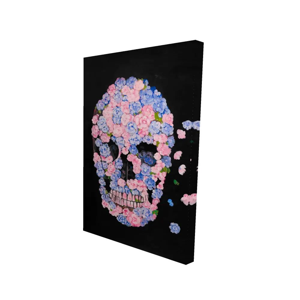 360 Stand Floral Skull Wall Art Photo - 24x36 in. Flower-Themed Artistic Nature High-Def Print, Modern Home Decor Posters & Prints, Decoration, Artwork, Room, Art Wall Decor, Gothic Decor