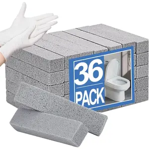 36 Pack Pumice Stone Toilet Bowl Cleaner, Powerfully Pumice Stone for Cleaning Hard Water Rings, Calcium Buildup, Rust, Pumice Stick for Toilets, Bathtubs, Grills, Swimming Pools, Sinks