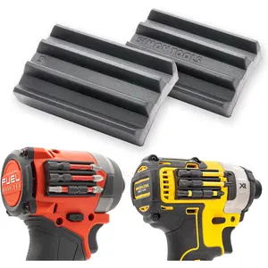 Bit Holder for Impact Drivers and Drills - Super  Adhesive - Drill Accessory That Fits  drills: , Makita, Klein, Bosch and Milwaukee Bit Holder