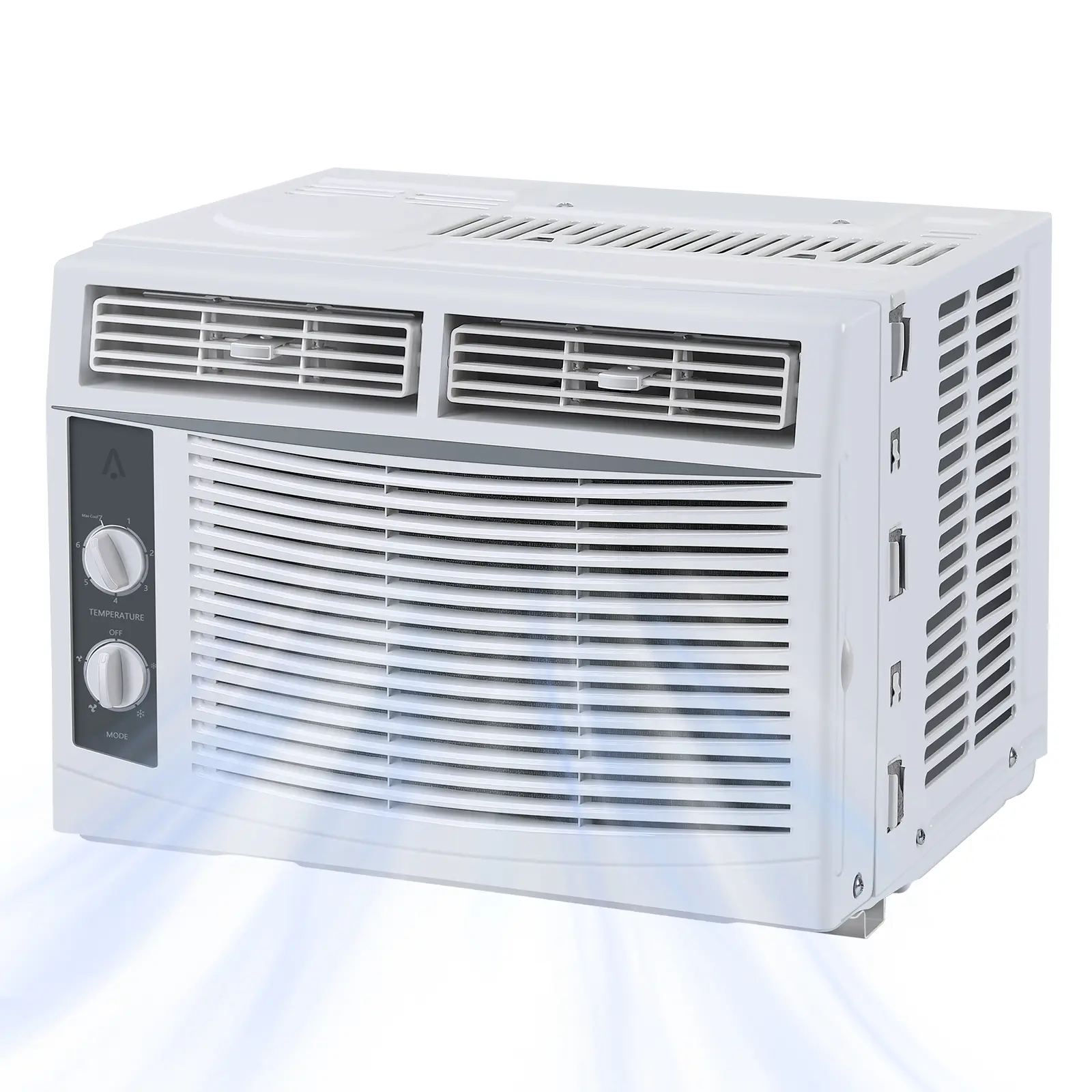 5000 BTU Window Air Conditioner, Mechanical Control Panel Window AC Unit Cools up to 150 Sq. Ft, Low-Noise & Energy Saver for Bedroom, Office, Dorm