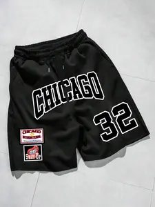 Chicago Style Men's Gym Shorts, Chicago 32 Print Ultra-Cool Design, Loose Fit Perfect for Court & Streetwear, Trendy Boys' Essential, Streetwear Sports Shorts