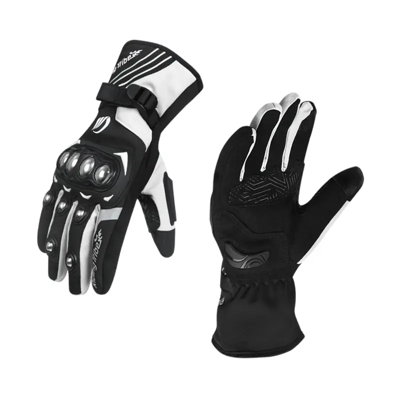 Fleece-lined Motorcycle Gloves for Winter, Warm, Windproof, Waterproof, Wear-resistant & Touchscreen Compatible, Universal for Men and Women