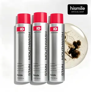 3 Botte Hismile iD Stain Whitening Mouthwash for White Teeth DG, Freshens Breath with Essential Oils 237ml Daily