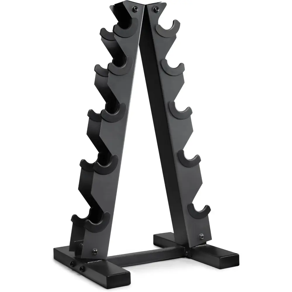 A-Frame Weight Rack for Barbell & Dumbbell Storage, Color Series Weight Set for Home Organization
