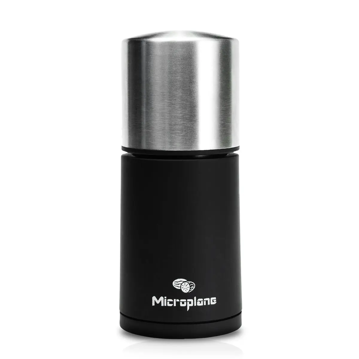 Microplane Spice Mill with Stainless Steel Accents - Razor-Sharp Blades for Freshly Ground Nutmeg, Cinnamon, and Hard Spices, Award-Winning Design Kitchen Containers