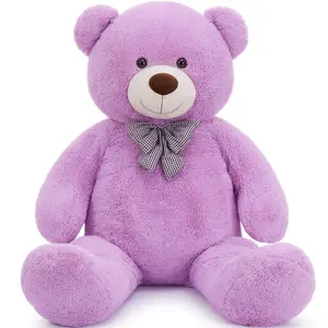 Big Teddy Bear 6 Feet,Life Size Huge Teddy Bear Plush Stuffed Animal,Adorable and Soft Purple Teddy Bear Gift for Christmas,Valentines,Birthday,or Long Distance
