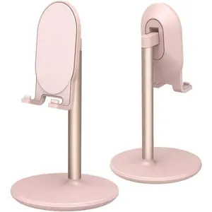 Phone Stand for Desk, Adjustable Cell Phone Holder for Desk, Compatible with 4"-12.9" Phones/Tablet/iPhone/iPad/Switch (Pink)