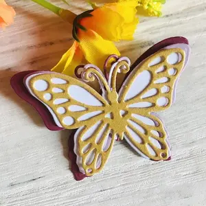 Exquisite Butterfly Design Metal Cutting Die - Durable Paper Cutting Stencil Compatible with Die-Cut Machines | Versatile Usage | Perfect for Christmas/Thanksgiving/Wedding/Birthday/Valentine’s Day DIY Crafts | Great Gift for Card Makers & Scrapbookers