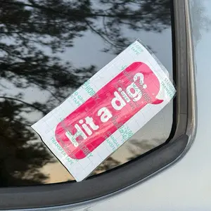 Hit a Dig Decal - Vibrant Transfer Tape for Car Windows - Durable and Easy to Apply - Perfect for Vehicle Decoration
