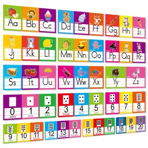 Alphabet Line Bulletin Board Set ABC Number 0-20 Wall Decorations for Pre-School Kindergarten Elementary Classroom Nursery Homeschool