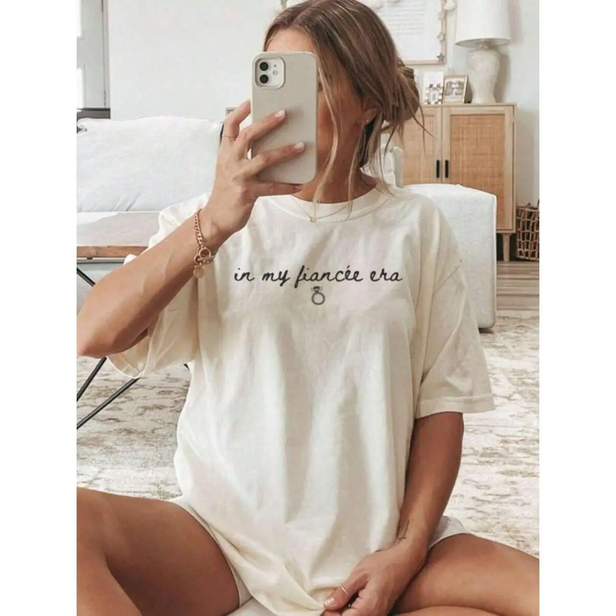 In My Fiancée Era TShirt, Engaged Shirt, Future Mrs. Shirt, Engagement, Bridal Shower Bride Shirt, Bachelorette Tee,、 Cotton Top